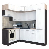 Bucatarie de Colt BIG GENA NEW DR. 160-230, Wenge / Decor 8508